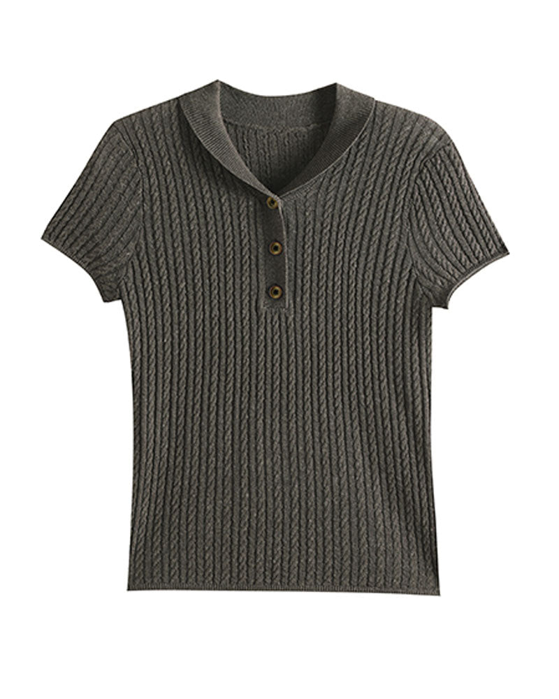 Retro Linen Pique Polo in Neutral Suitpure