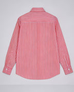 Red Linen Cotton French Collar Blouse Suitpure
