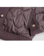 Short Down Puffer in Ebony Brown