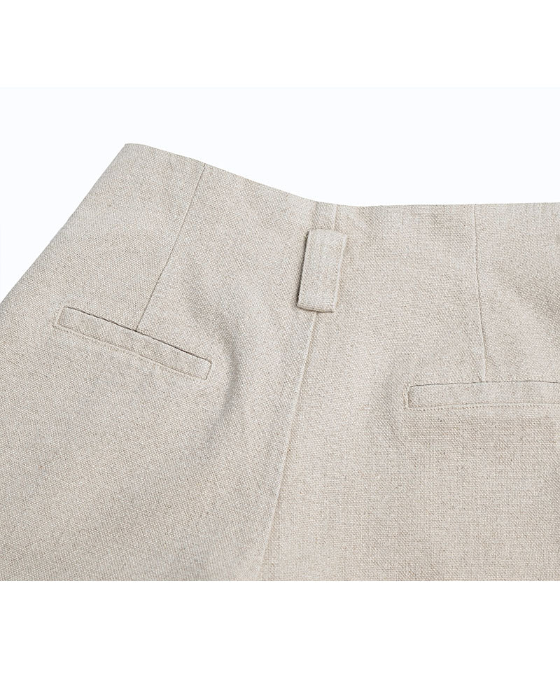 Heavyweight Tencel Linen Straight Leg Trousers Suitpure
