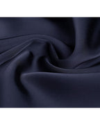 Navy Blue Draped Blouse with Self-Tie Bow Suitpure