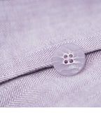 Crystal Purple Collarless Blazer | Patch Pockets Suitpure