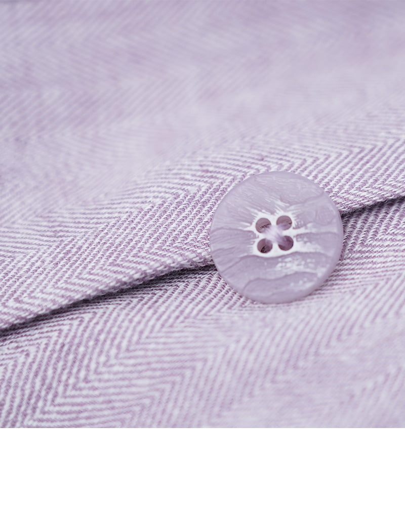 Crystal Purple Collarless Blazer | Patch Pockets Suitpure