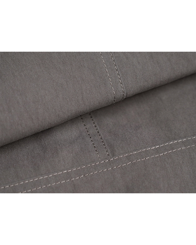 Cropped Color-Block Utility Quilted Jacket