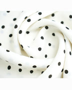Beige Polka Dot Blouse with Back Tie Detail Suitpure