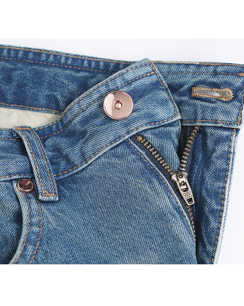 Light Blue Cropped Jeans Suitpure