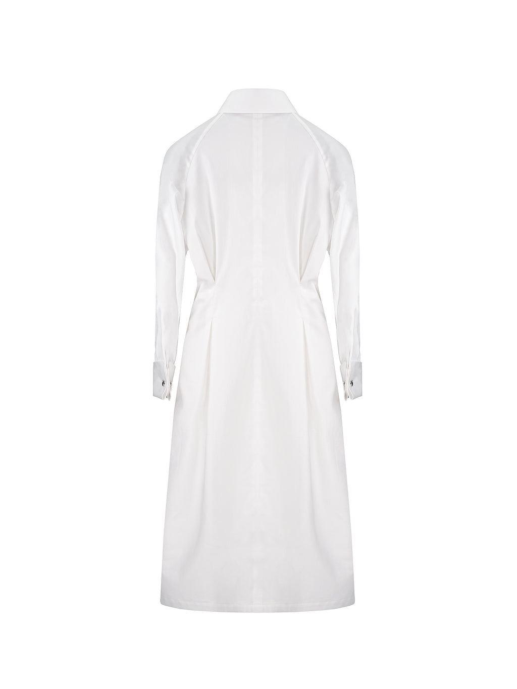 Cotton Sateen Minimalist Shirt Dress Suitpure