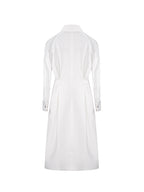 Cotton Sateen Minimalist Shirt Dress Suitpure