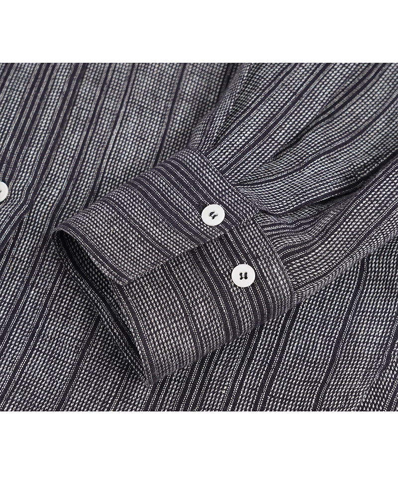 Linen Stripe Top with Fluid Trousers