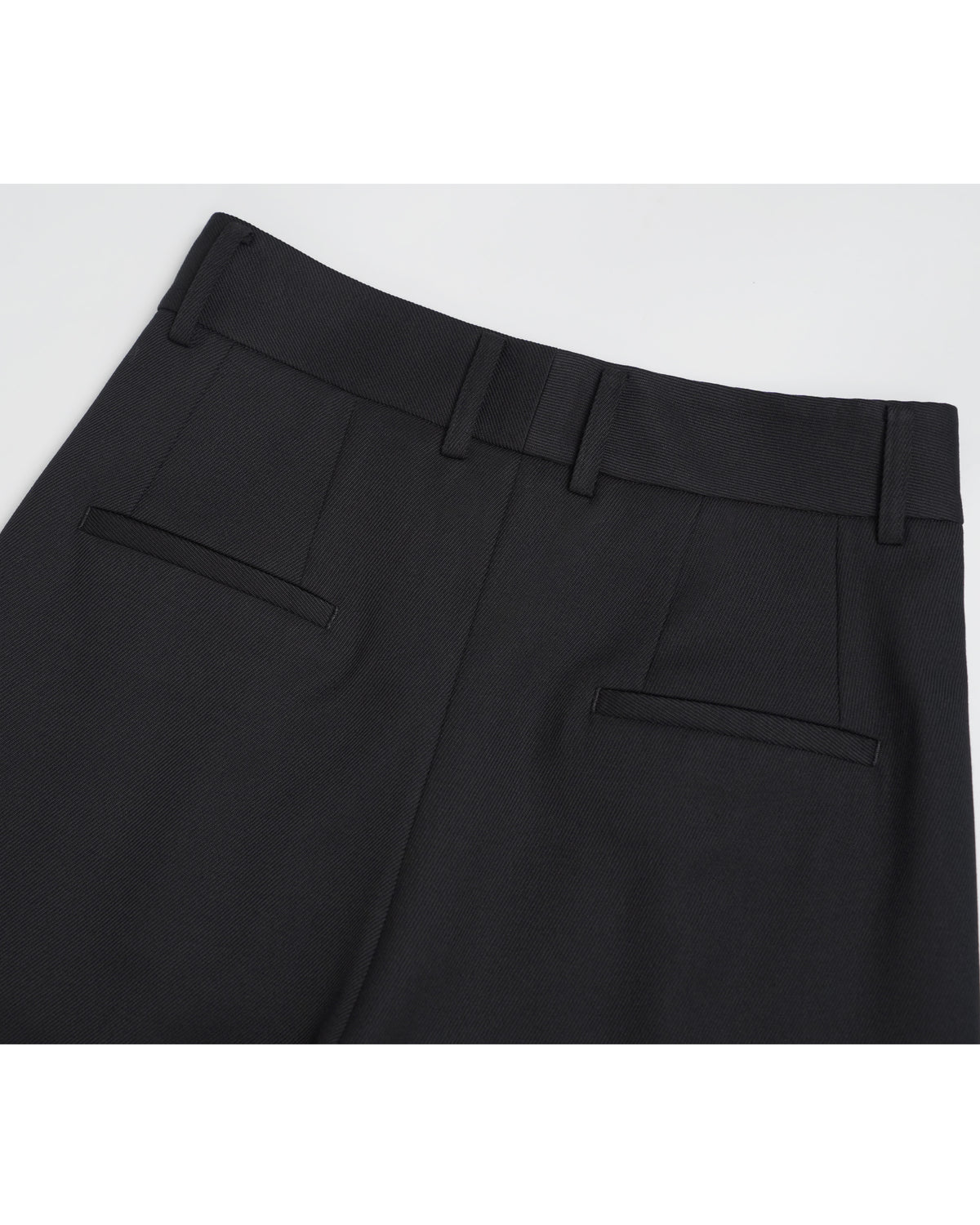High Waist Cavalry Twill Straight Wool Pants | 100% Wool