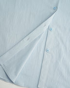 Sky Blue Textured Scarf Collar Blouse