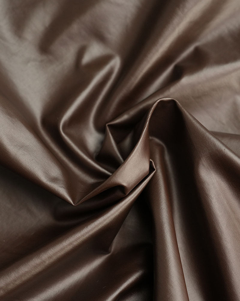 Ebony Brown Wax-Finish Textured Blouse