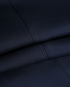 Deep Ocean Blue Minimal Cut Commuter Midi Skirt