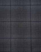 Grey Tone Welsh Plaid Straight Midi Skirt with Back & Front Slits