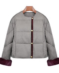Cropped Color-Block Goose Down Puffer Jacket Suitpure