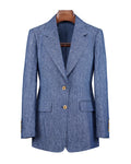 Japanese Linen Denim Blazer | Notch Lapel Single-Breasted Suitpure