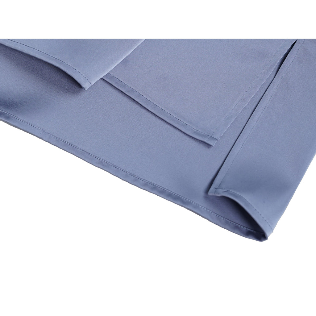 Ice Blue French Pleat Pullover Blouse Suitpure