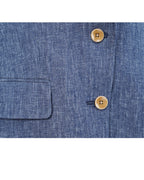 Japanese Linen Denim Blazer | Notch Lapel Single-Breasted Suitpure