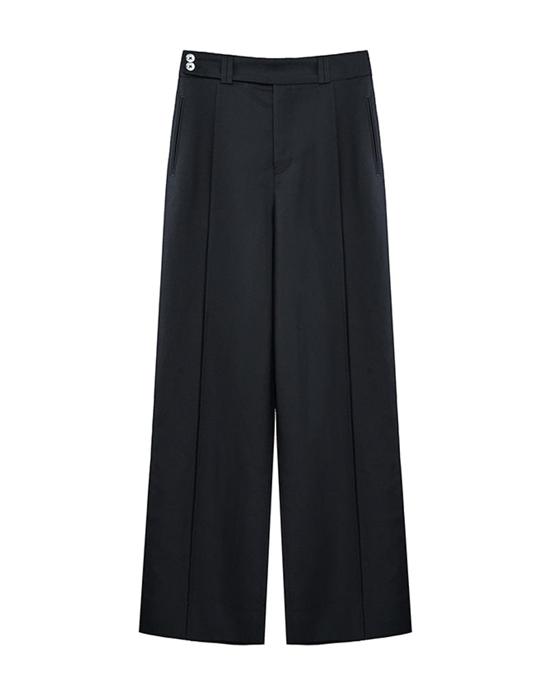 Relaxed Fit Tencel Linen Straight Pants Suitpure