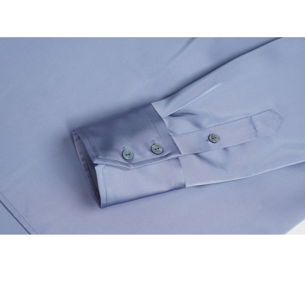 Ice Blue French Pleat Pullover Blouse Suitpure