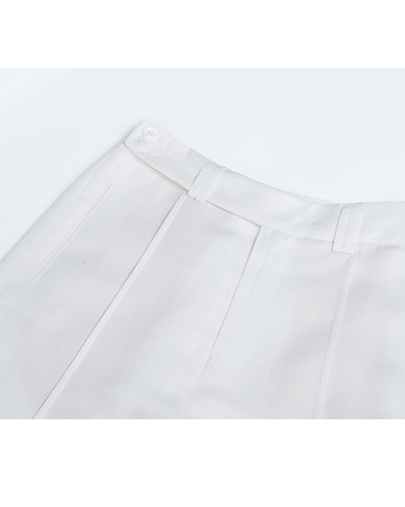 Relaxed Fit Tencel Linen Straight Pants Suitpure
