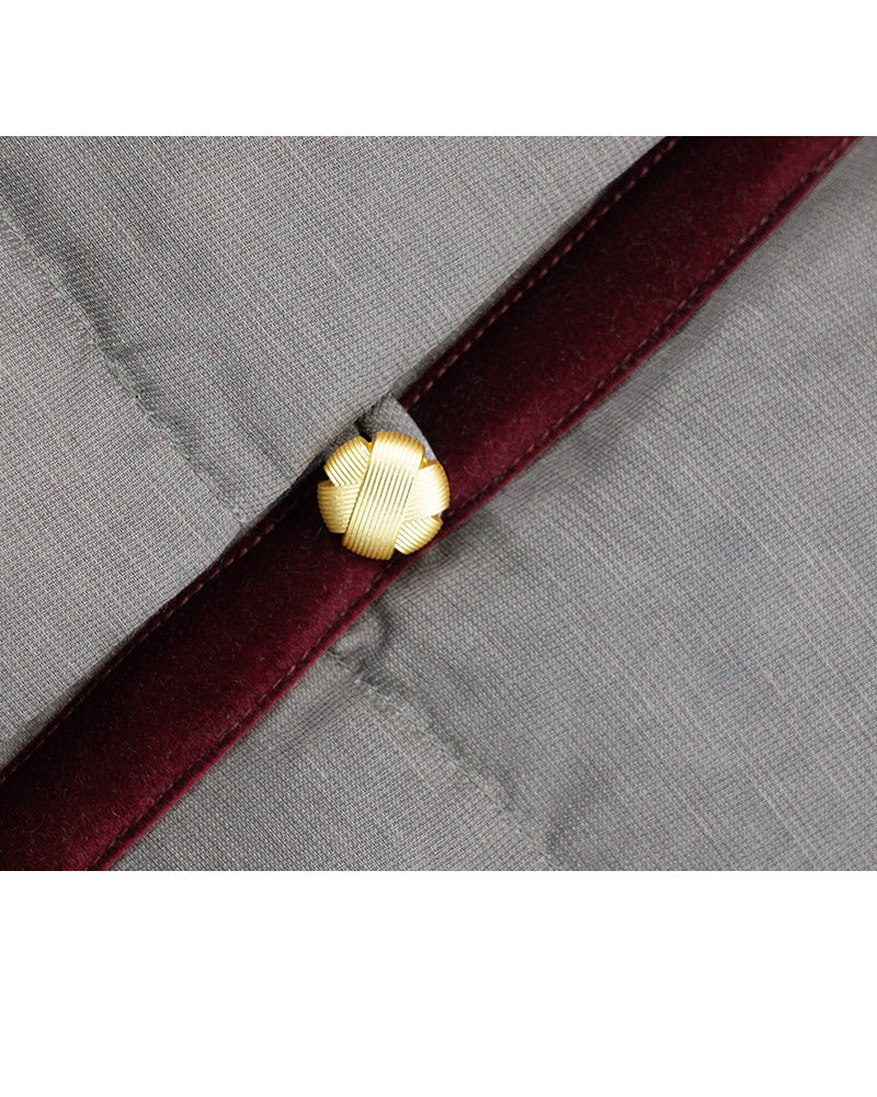 Cropped Color-Block Goose Down Puffer Jacket