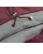Cropped Color-Block Goose Down Puffer Jacket Suitpure