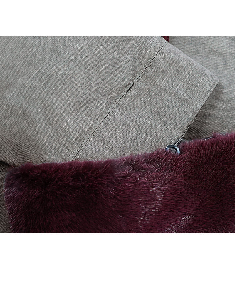 Cropped Color-Block Goose Down Puffer Jacket Suitpure