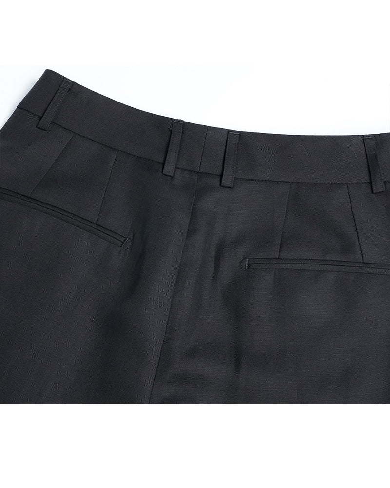 Relaxed Fit Tencel Linen Straight Pants Suitpure
