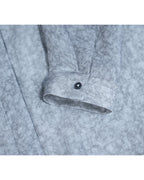 Draped Mandarin Collar Blouse in Tencel Linen Suitpure
