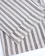 High-Waist Linen Stripe Wide Trousers | Concealed Pleats Suitpure