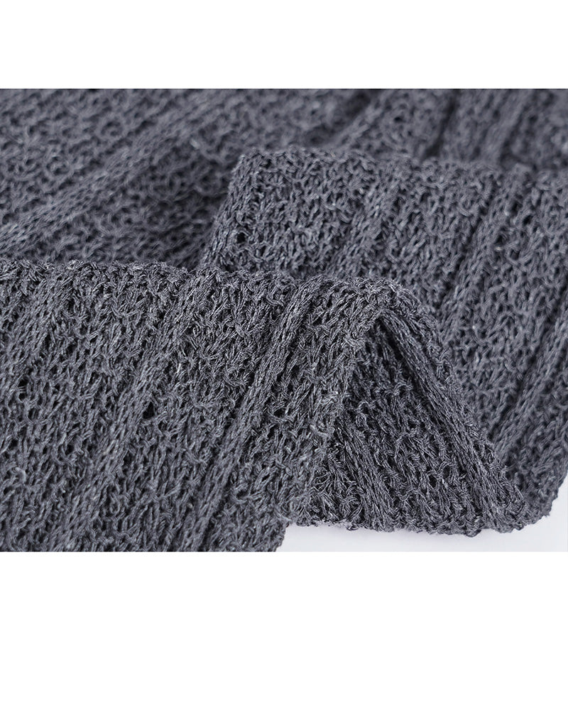 Crewneck Cutout Knit Top in Neutral