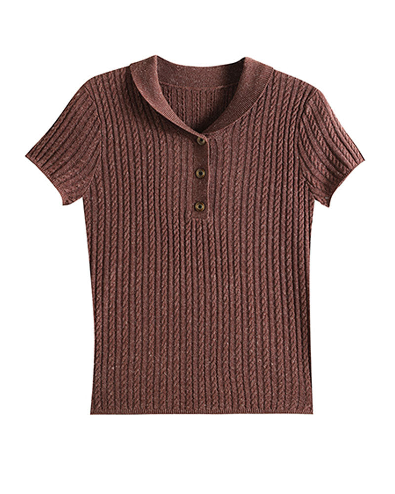Retro Linen Pique Polo in Neutral Suitpure
