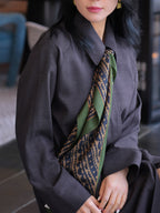 Versatile Trench Dress in Brown Check Suitpure