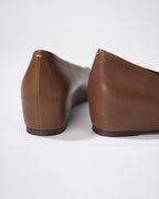 Women Minimalist Slim Square Toe Slip On Commute Low Wedge Shoes Suitpure