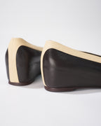 Women Handmade Two-Tone Genuine Leather Flat Shoes Suitpure