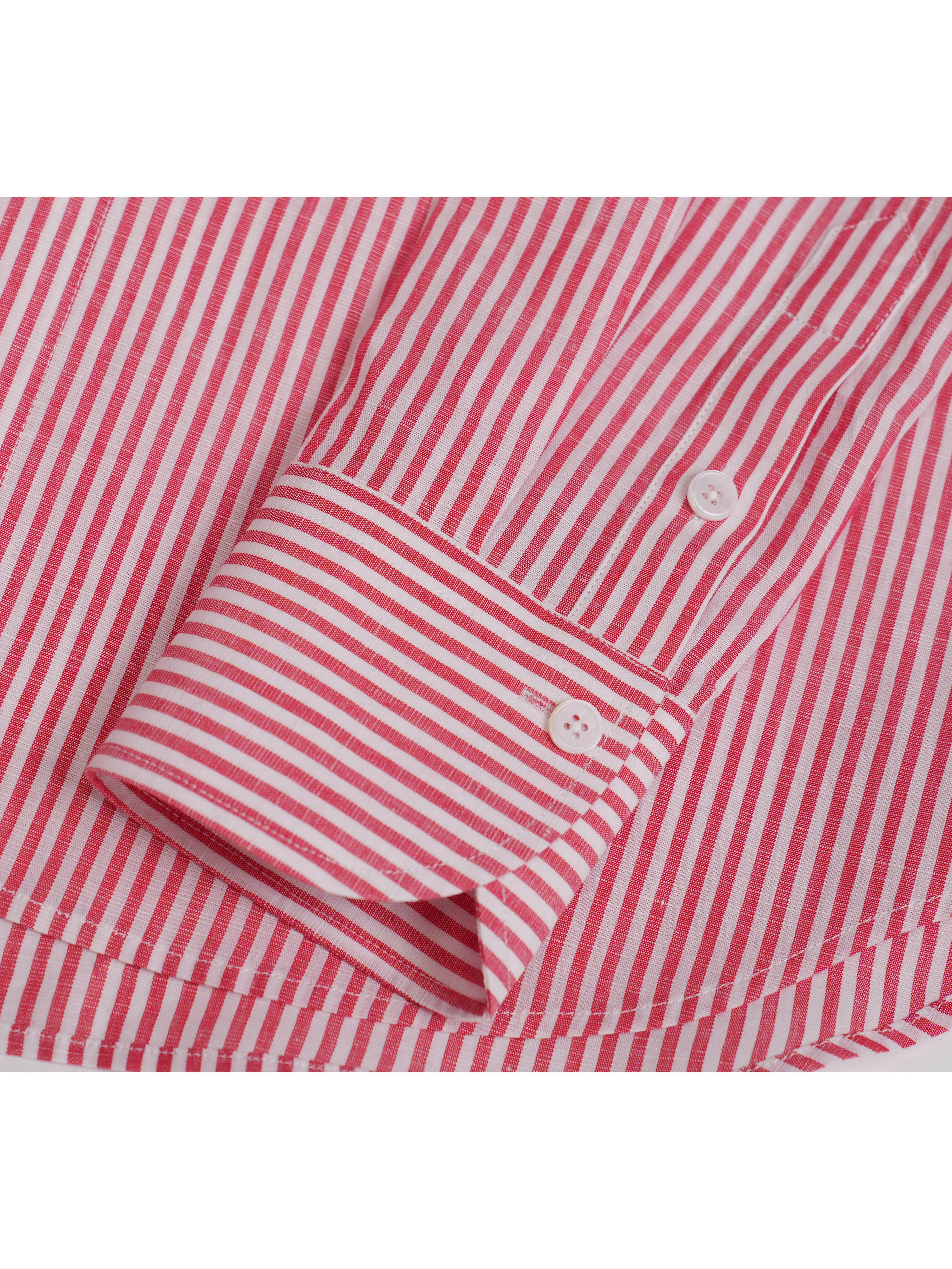 Red Linen Cotton French Collar Blouse Suitpure