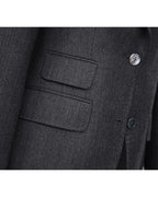 Grey Peak Lapel Wasp Waist Blazer Suitpure