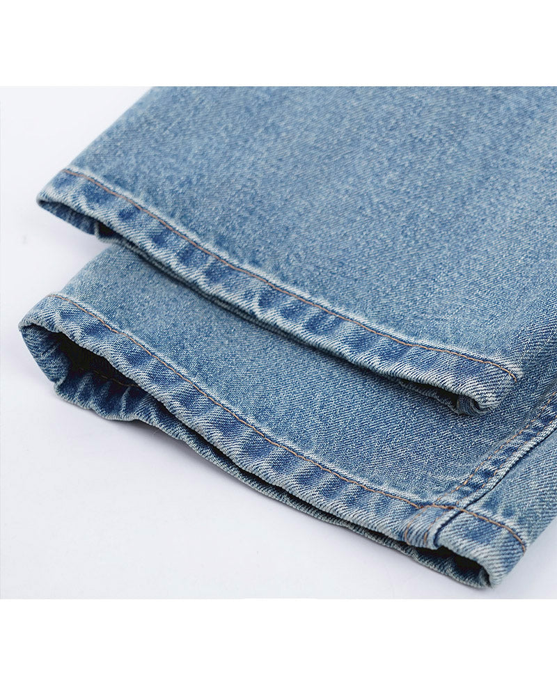 Light Blue Cropped Jeans Suitpure