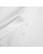 Plain White Flowing Waist-Cinching Blouse | Seamless Drape Suitpure
