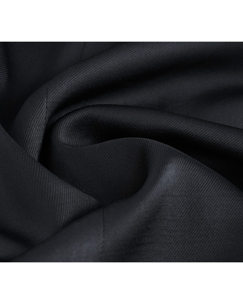 Acetate Satin Belted Blazer | Self-Tie Waist Suitpure