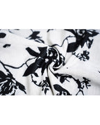 Cotton Linen Blend A-Line Skirt with Jacquard Pattern Suitpure