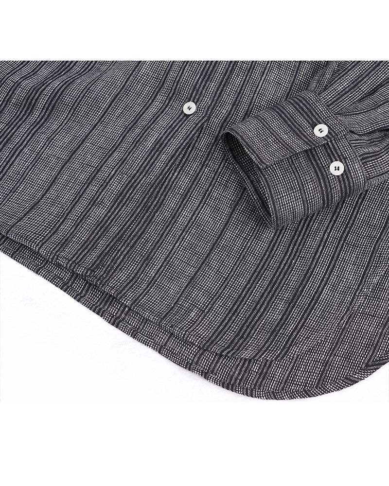 Linen Stripe Top with Fluid Trousers