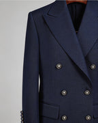 Classic Twill Double-Breasted Blazer Suitpure