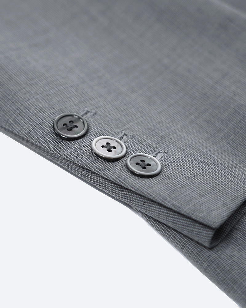 Premium Grey Shadow Stripe Blazer Suitpure