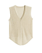 V-Neck Knit Vest for Layering
