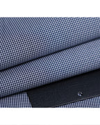 Navy Blue Small Check Cotton Minimalist Shirt Suitpure
