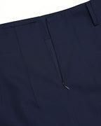 Deep Ocean Blue Minimal Cut Commuter Midi Skirt