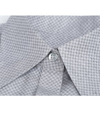 Grey Check Pointed Collar Shirt Suitpure