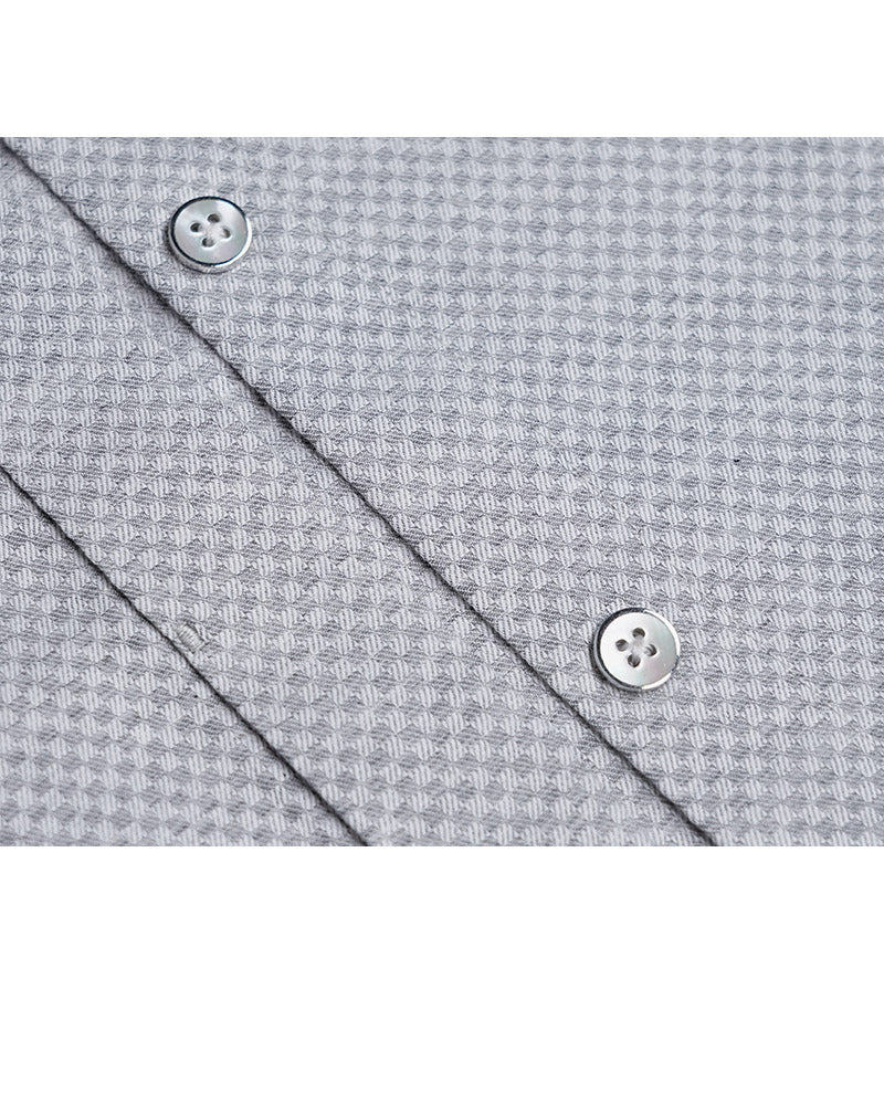Grey Check Pointed Collar Shirt Suitpure